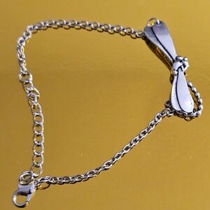 (1447)Silver Alloy  Dragonfly Bracelet